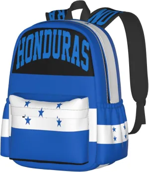 Honduran Flag Large Travel Backpack Casual Backpacks Laptop Daypack Working Rucksack Lightweight Back Pack Sports Bag with Adjustable Shoulder Strap