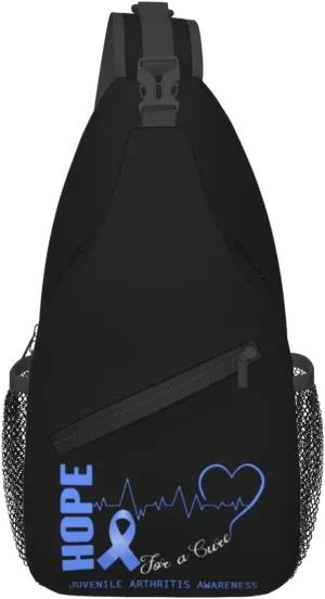 Hope For A Cure Juvenile Arthritis Awareness Crossbody Bags For Women Men Chest Backpack Gym Shoulder Bag Travel Outdoor Sports Casual Crossbody Bags
