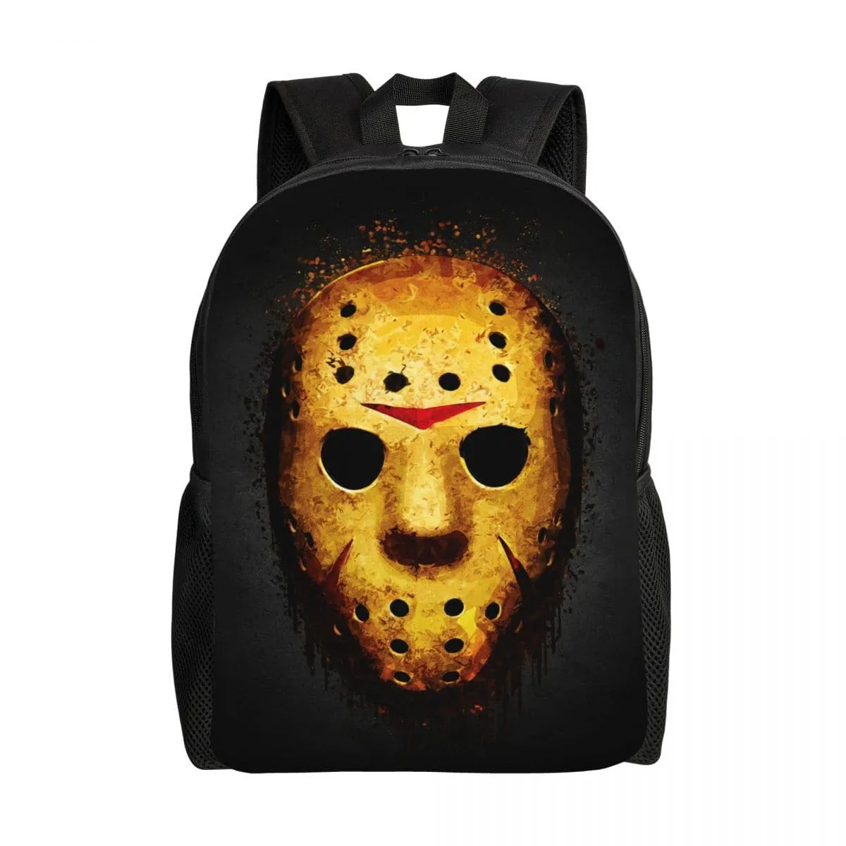 Horror Movie Character Killer Backpack for Men Women Waterproof School College Halloween Film Bag Print Bookbag