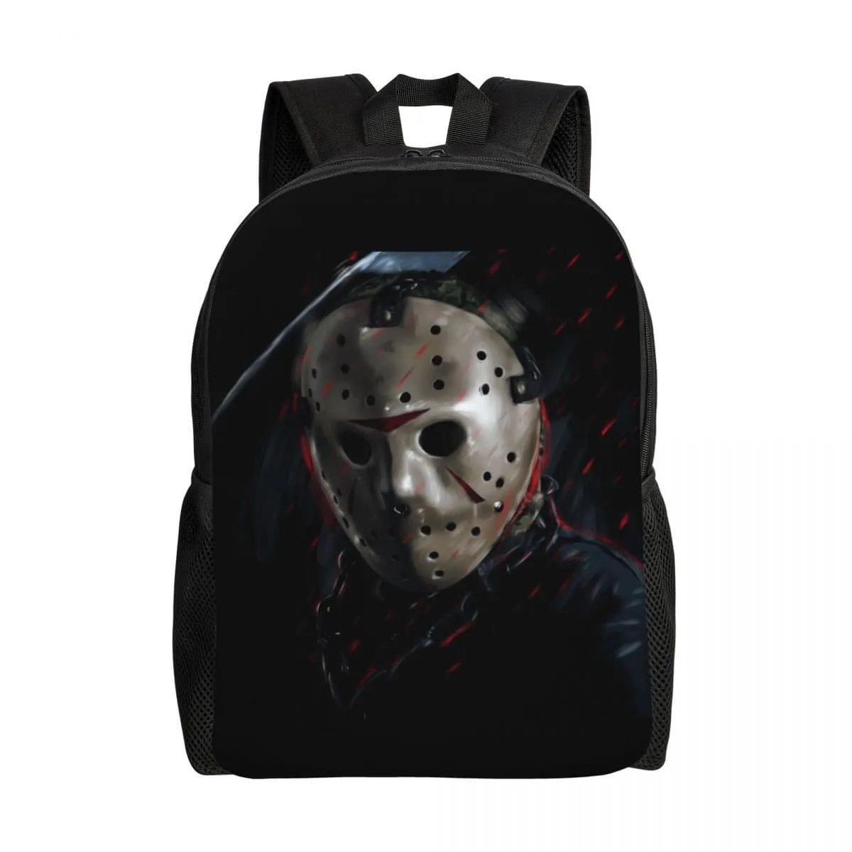 Horror Movie Character Killer Backpack for Men Women Waterproof School College Halloween Film Bag Print Bookbag