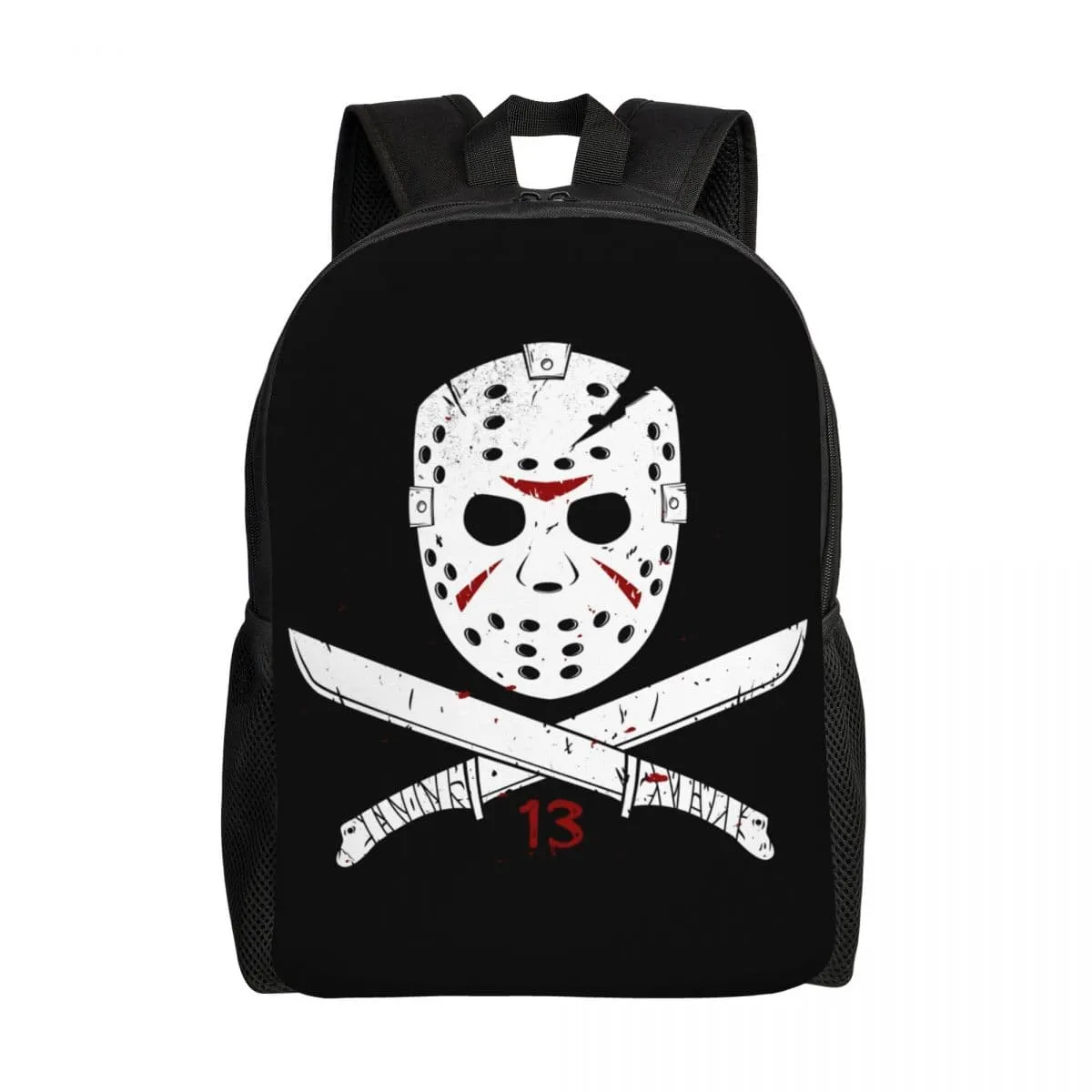 Horror Movie Character Killer Backpack for Men Women Waterproof School College Halloween Film Bag Print Bookbag