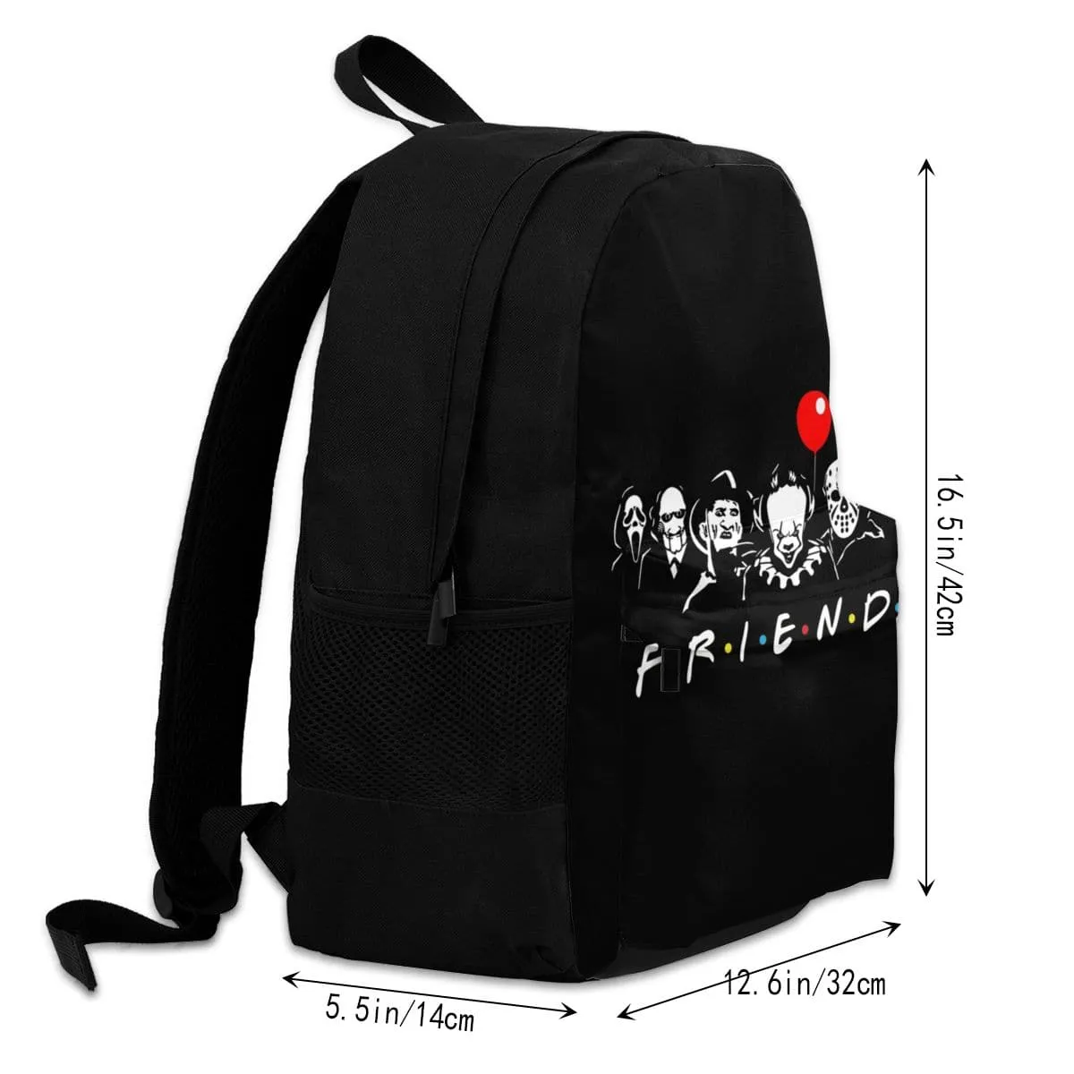 Horror Movie Halloween Friends Backpacks Film Character Tourist Durable Streetwear Backpack Polyester Daily Bags