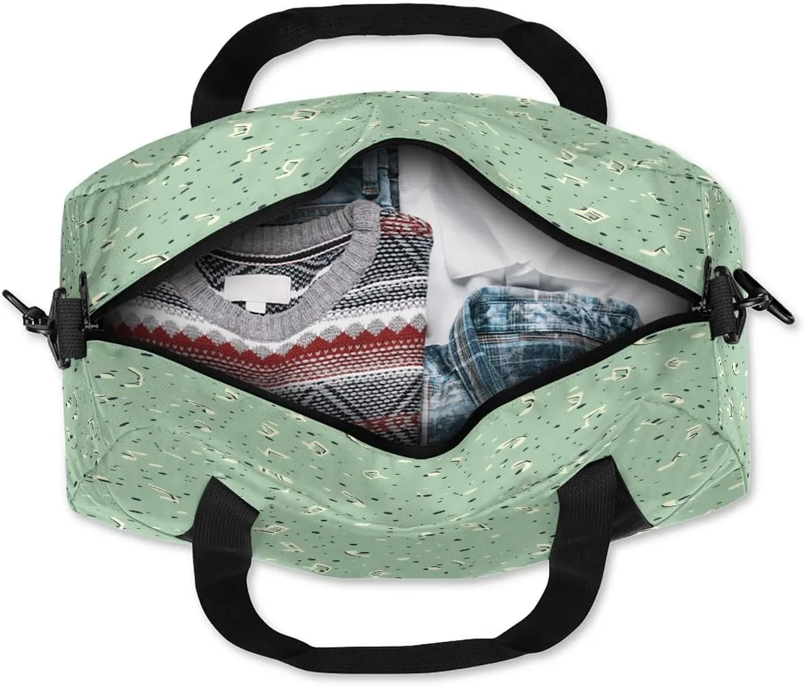 Irregular Note Kids Duffle Bag Boys Girls Small Sport Dance Gym Bag for Overnight Travel Weekender Carry On
