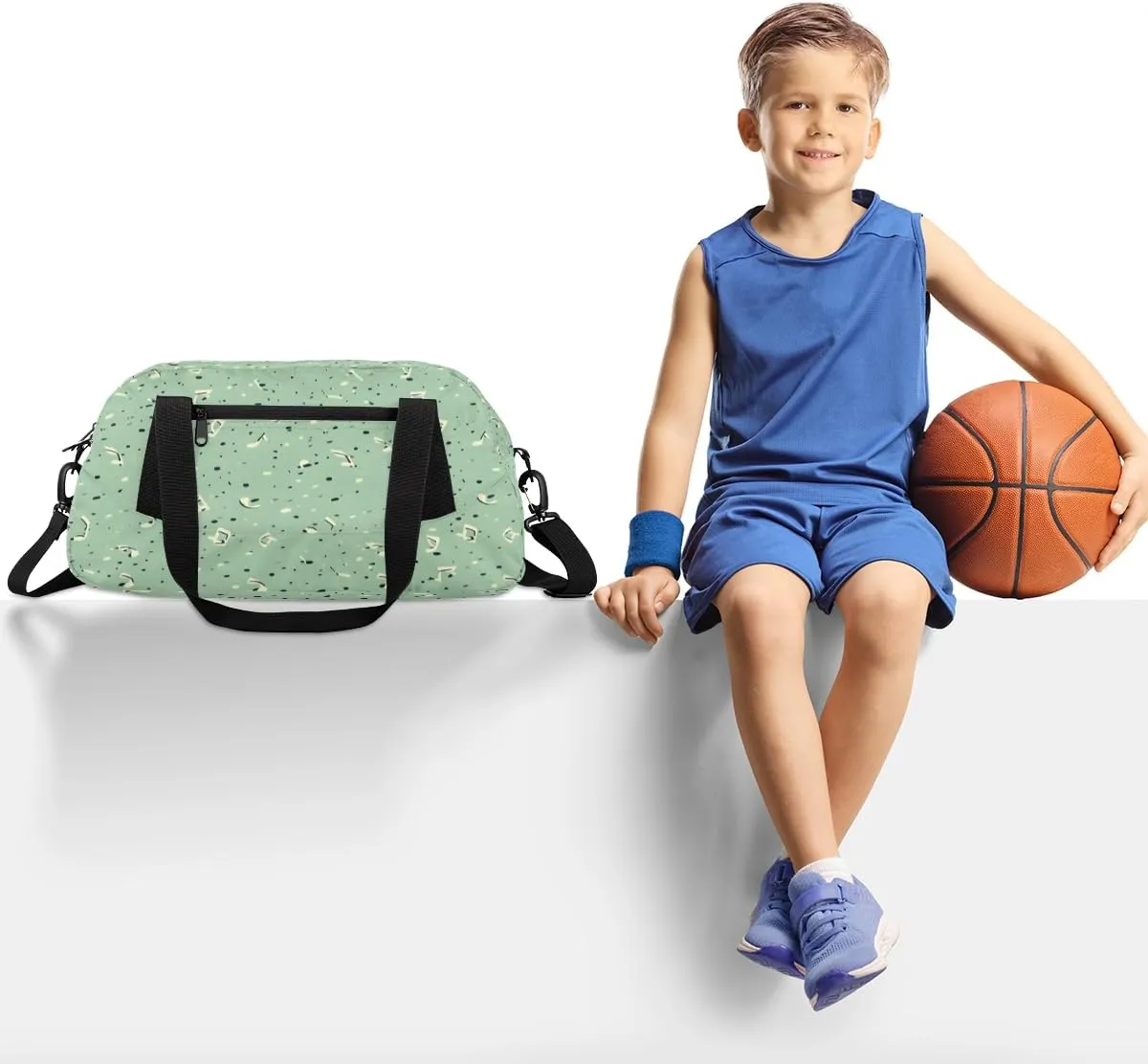 Irregular Note Kids Duffle Bag Boys Girls Small Sport Dance Gym Bag for Overnight Travel Weekender Carry On
