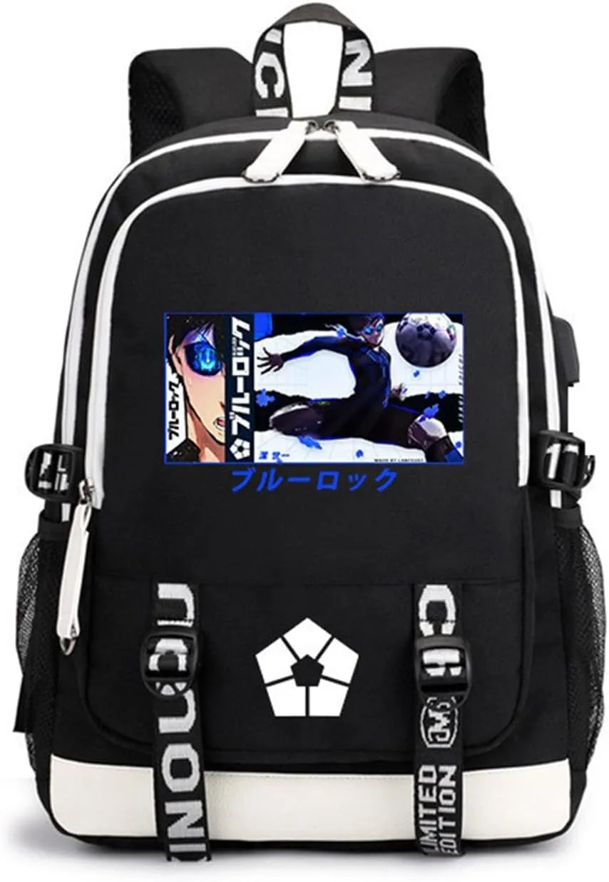 ISaikoy Anime BLUE LOCK Backpack Shoulder Bag Bookbag Student School Bag Daypack Satchel A1