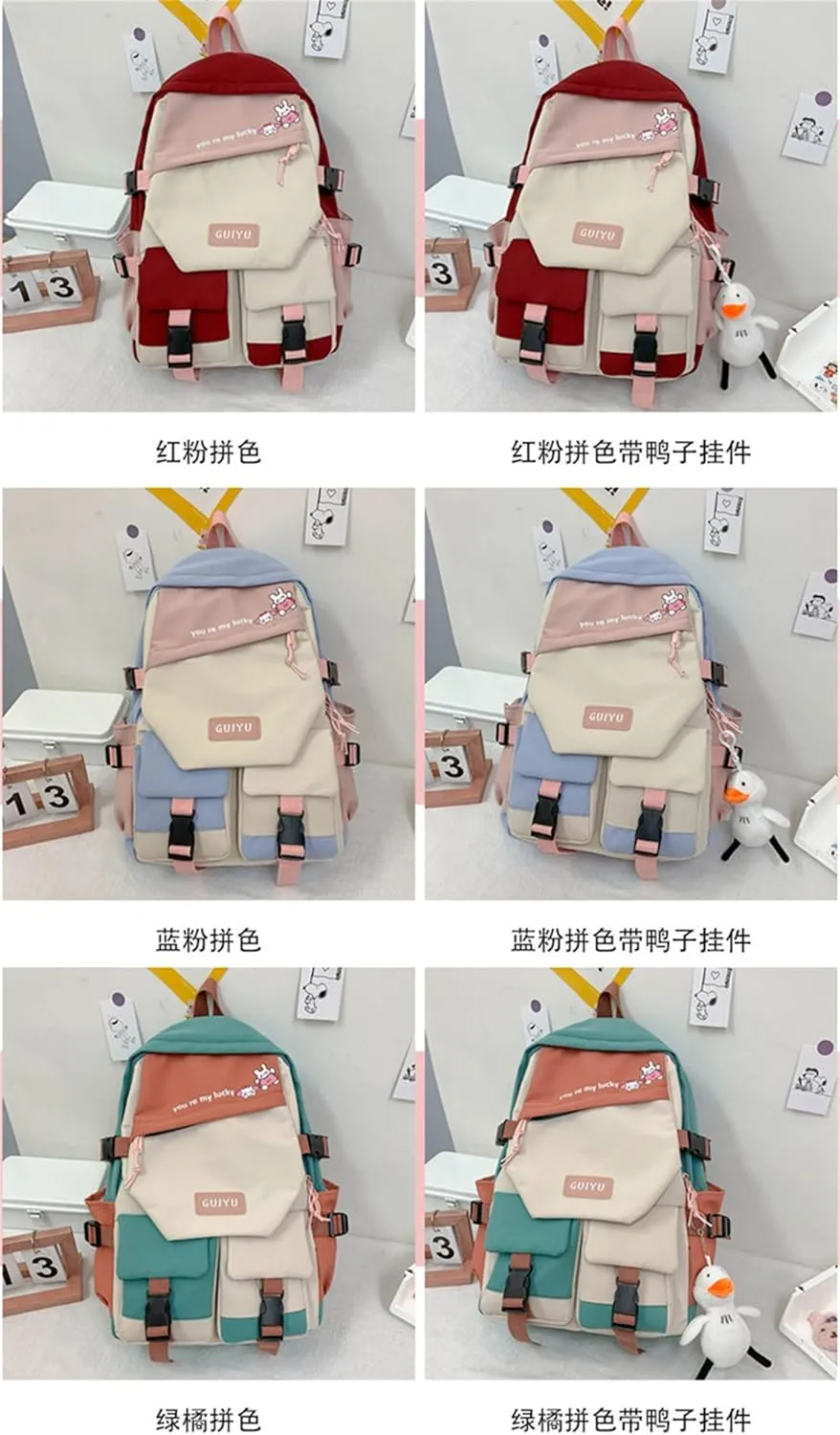 ISaikoy Anime Future Diary Backpack Bookbag Shoulder School Bag Daypack Laptop Bag 10