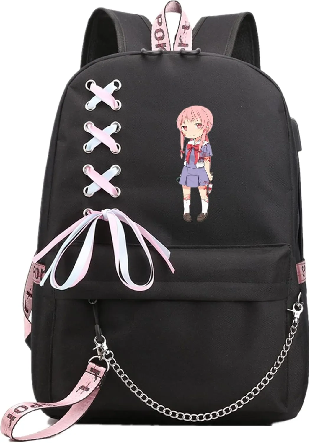 ISaikoy Anime Future Diary Backpack Shoulder Bag Bookbag Student School Bag Daypack Satchel 9