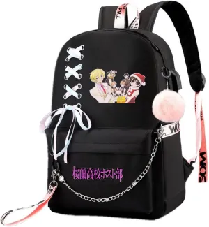 ISaikoy Anime Ouran High School Host Club Backpack Shoulder Bag Bookbag Student School Bag Daypack Satchel 11