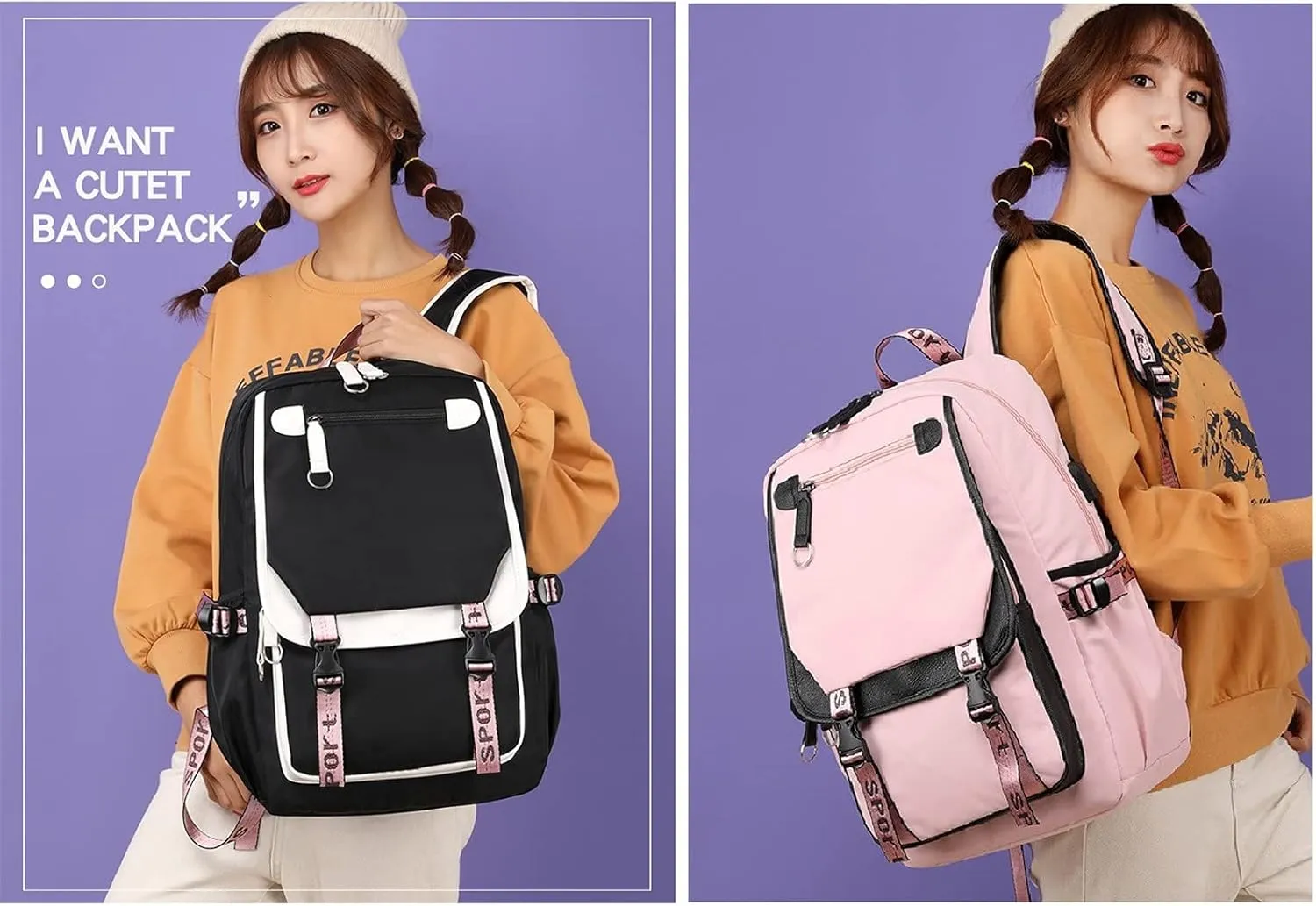 ISaikoy Anime Ouran High School Host Club Backpack Shoulder Bag Bookbag Student School Bag Daypack Satchel B14