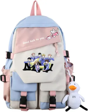 ISaikoy Anime Ouran High School Host Club Backpack Shoulder Bag Bookbag Student School Bag Daypack Satchel E2