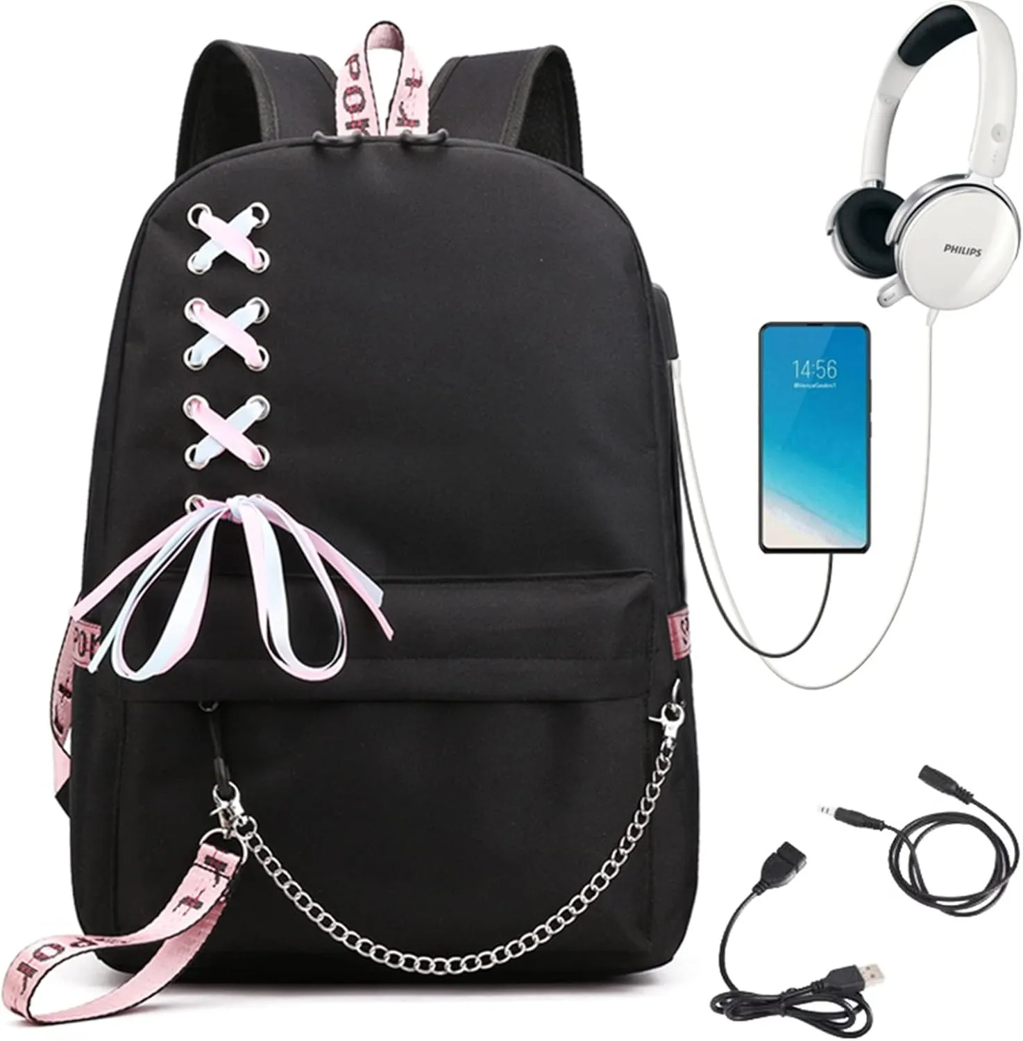 ISaikoy Anime Re:Zero kara Hajimeru Isekai Seikatsu Backpack Shoulder Bag Bookbag Student School Bag Daypack Satchel 12