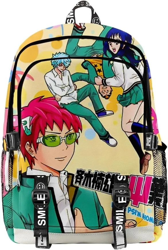 ISaikoy Anime The Disastrous Life of Saiki K Backpack Daypack Laptop Bag 3D Printing School Bag Bookbag 6