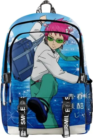 ISaikoy Anime The Disastrous Life of Saiki K Backpack Daypack Laptop Bag 3D Printing School Bag Bookbag 8