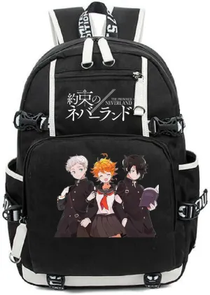 ISaikoy Anime The Promised Neverland Backpack Bookbag Laptop Bag Shoulder Bag Daypack School Bag 12