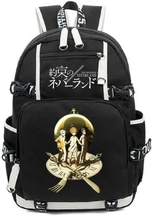 ISaikoy Anime The Promised Neverland Backpack Bookbag Laptop Bag Shoulder Bag Daypack School Bag 17
