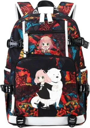 ISaikoy Cute Canvas Casual Backpack Shoulder Bag Bookbag School Bag Laptop Bag Daypack 18