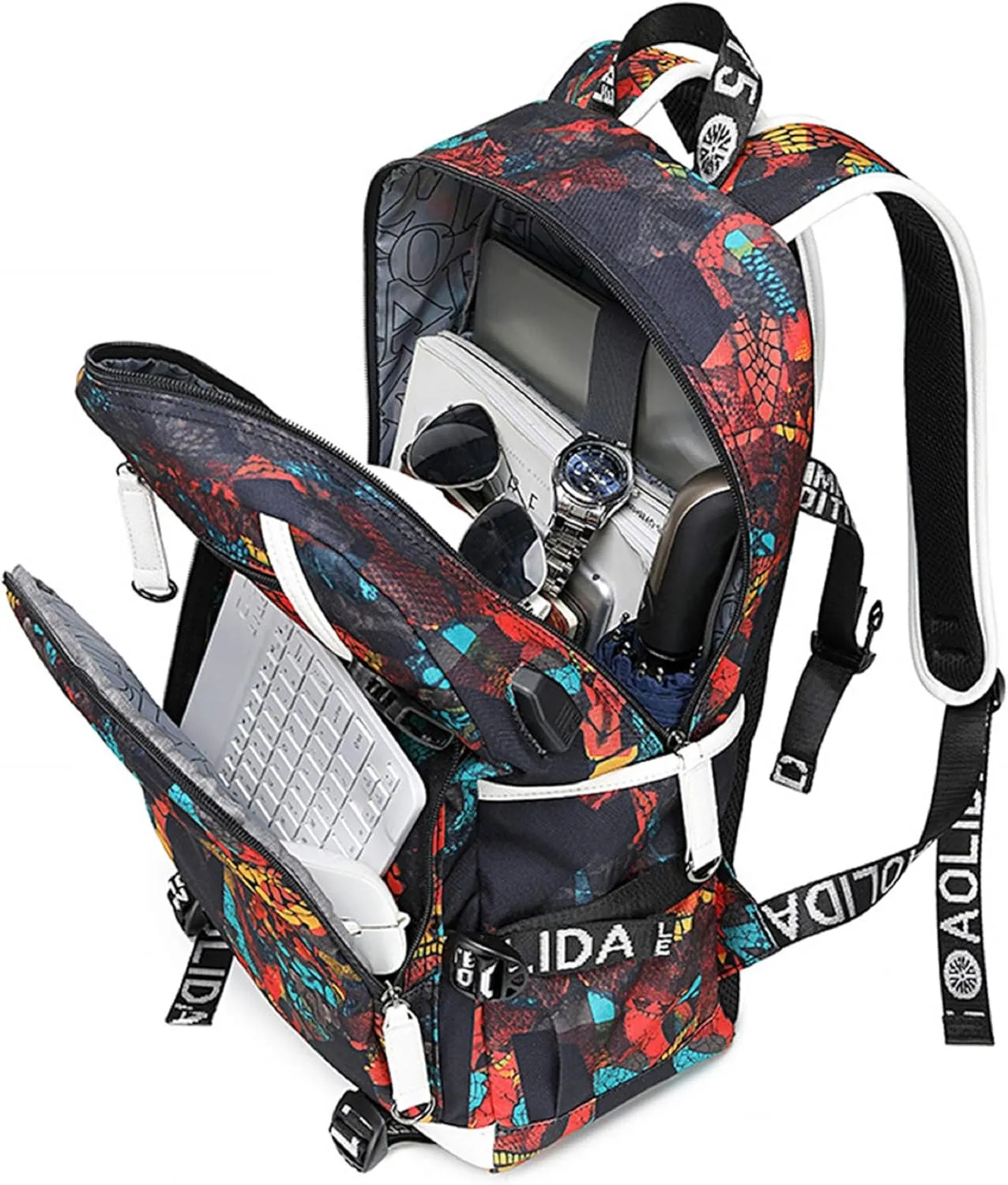 ISaikoy Cute Canvas Casual Backpack Shoulder Bag Bookbag School Bag Laptop Bag Daypack 19