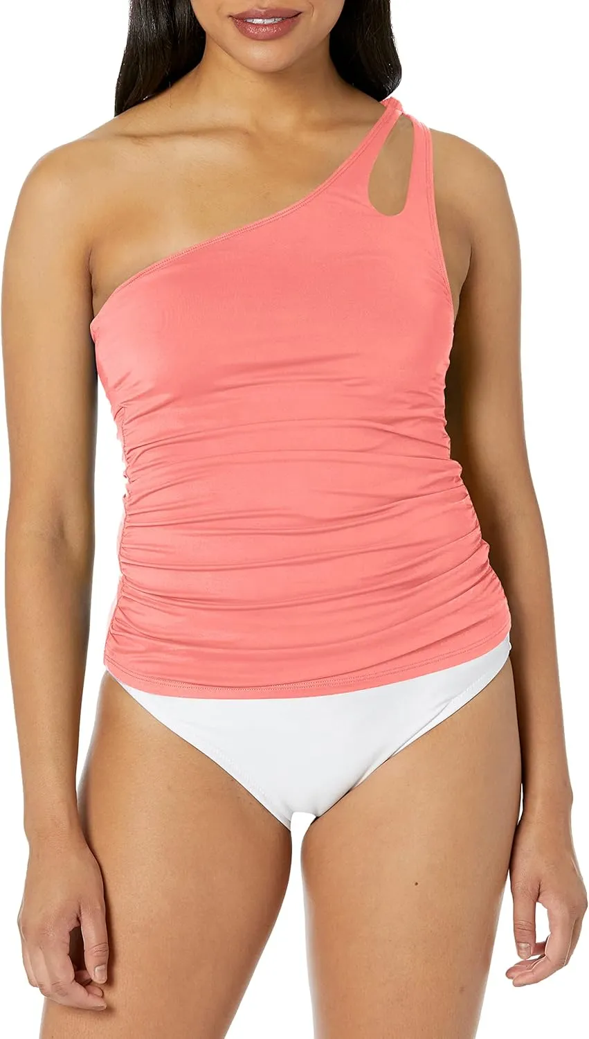 Island Goddess One Shoulder Keyhole Tankini Swimsuit Top