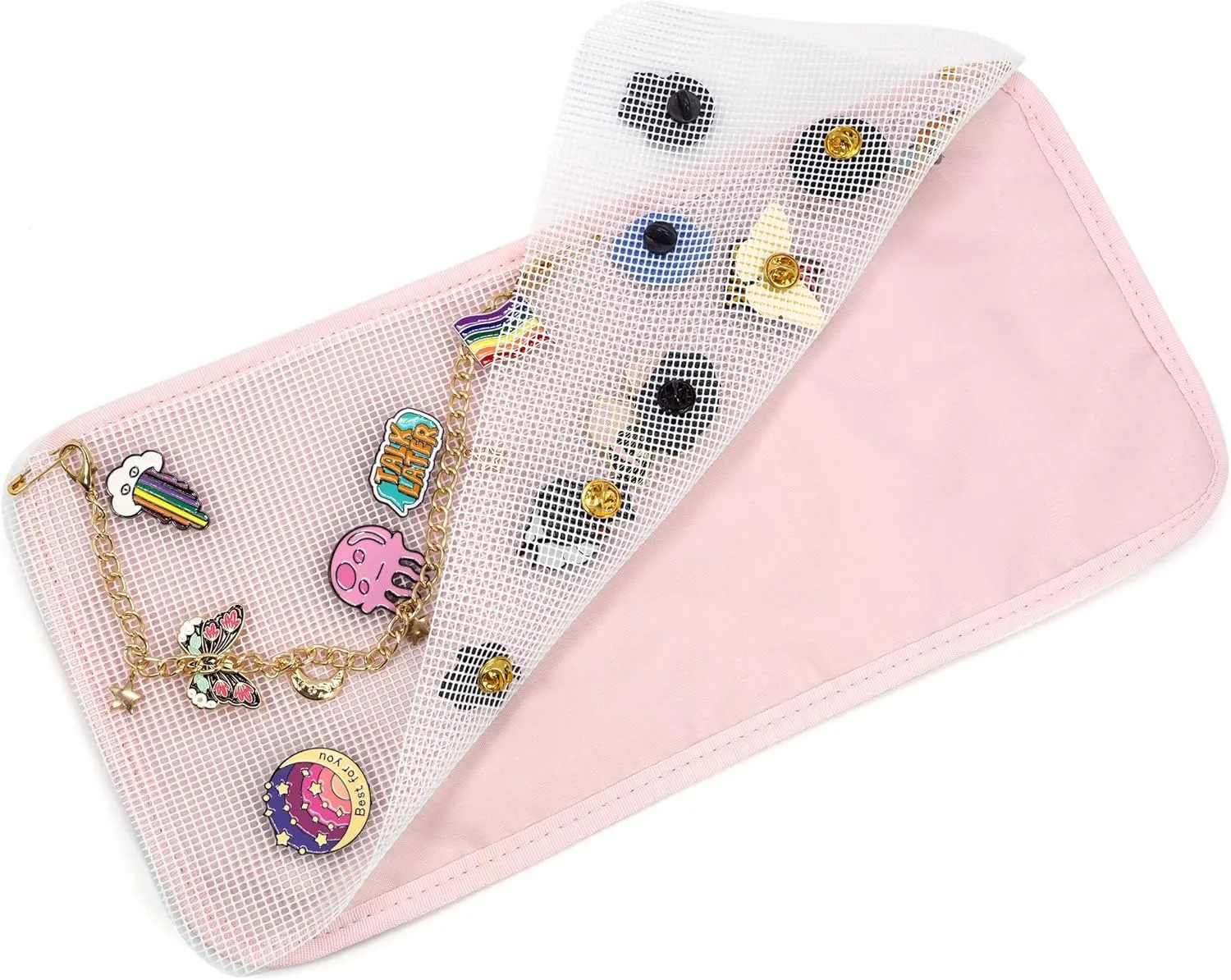 Ita Purse Crossbody Japanese Shoulder Bag Messenger Pin Display with Insert Pompom Cute Kawaii