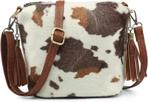 JEN & CO. Dylan Vegan Leather Crossbody Bags for Women Trendy Purses Shoulder Handbags with Adjustable Strap & Tassel Zippers