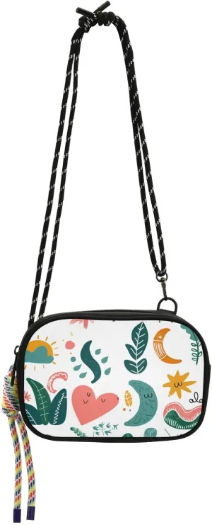 Jigsaw Puzzle Cross Body Purse for Mens Waterproof with Credit Card Slots Over Shoulder Purse Have a meal carteras para mujer originales