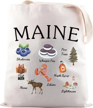 JNIAP Maine Souvenir Gift Maine Trip Tote Bag Maine Lover Gift