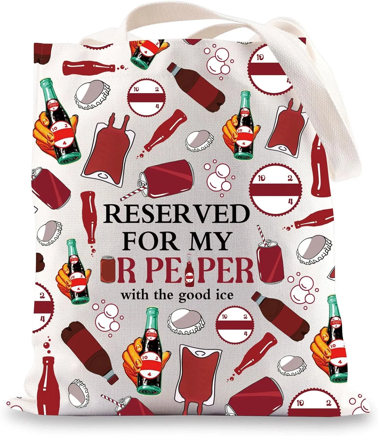 JNIAP Soda Tote Bag Soda Lover Gift Soft Drinker Gift Fizzy Drink Shopping Bag Soda Merchandise