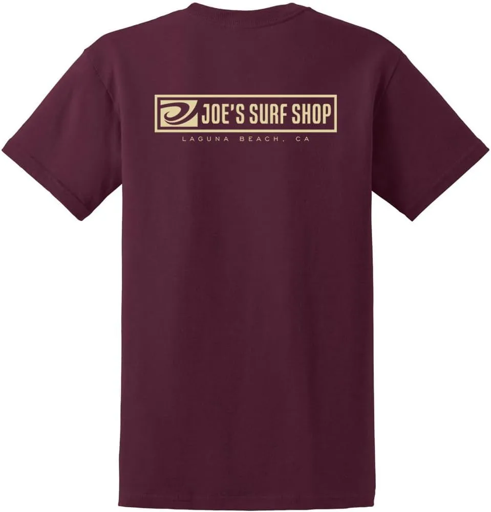 JOES SURF SHOP Men's Original Logo Heavyweight Tee in Regular, Big and Tall