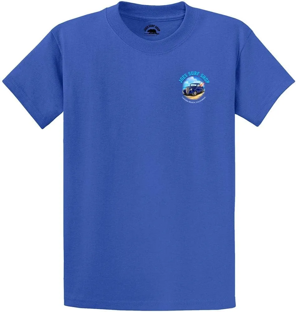 JOES SURF SHOP Men's Surf Truck Logo Heavy Cotton Tees