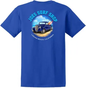 JOES SURF SHOP Men's Surf Truck Logo Heavy Cotton Tees