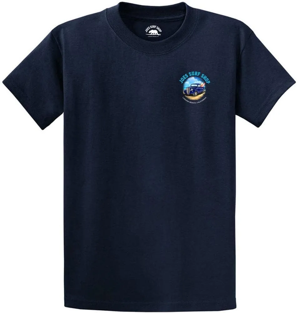 JOES SURF SHOP Men's Surf Truck Logo Heavy Cotton Tees