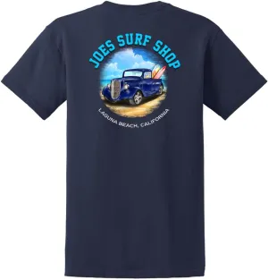 JOES SURF SHOP Men's Surf Truck Logo Heavy Cotton Tees