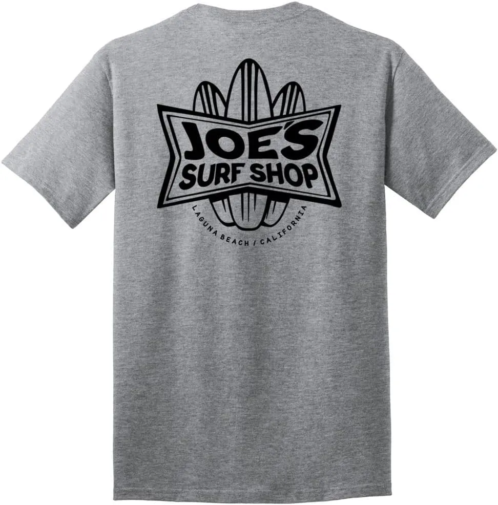 JOES SURF SHOP Men's Surfboards Logo Heavyweight Cotton Tees