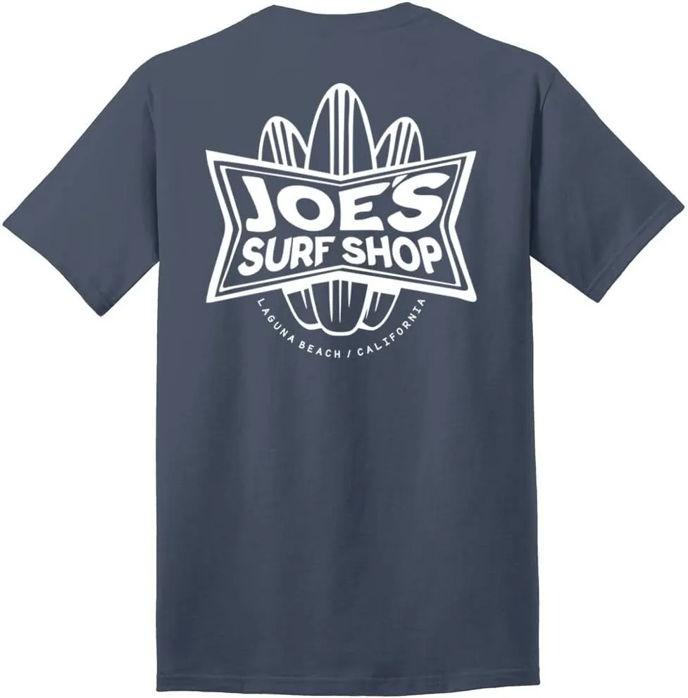 JOES SURF SHOP Men's Surfboards Logo Heavyweight Cotton Tees