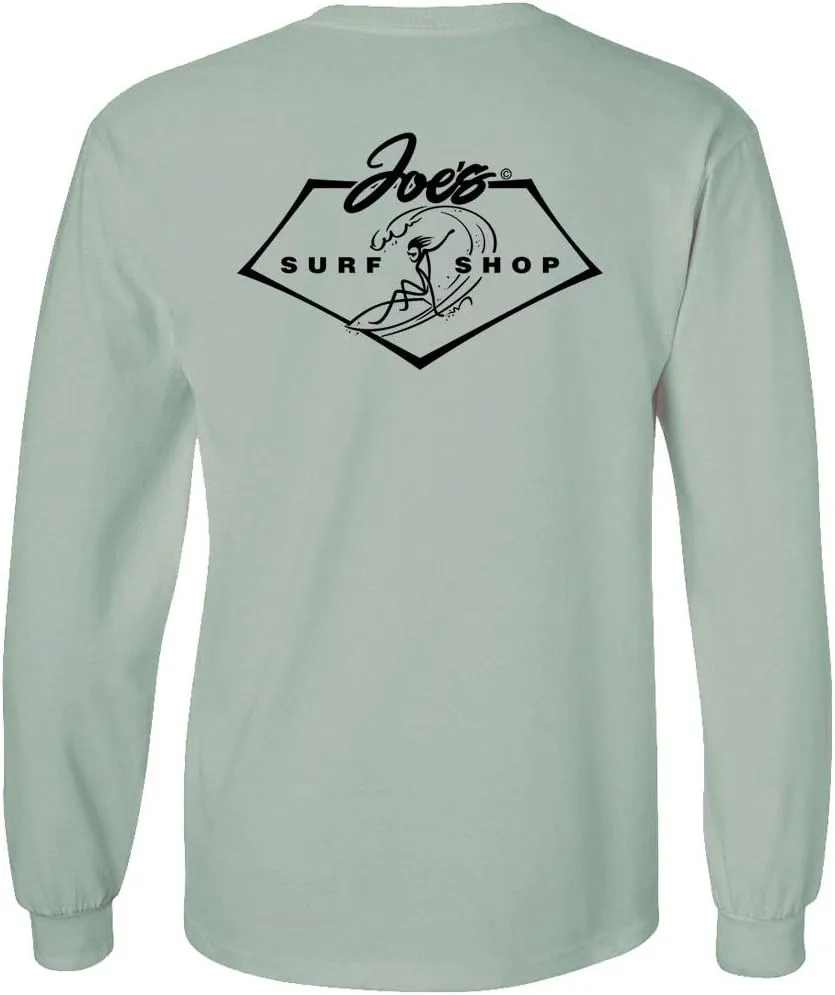 Joe's Surf Shop Mens Surfing 101 Logo Heavyweight Long Sleeve Tees Sizes S-4XL