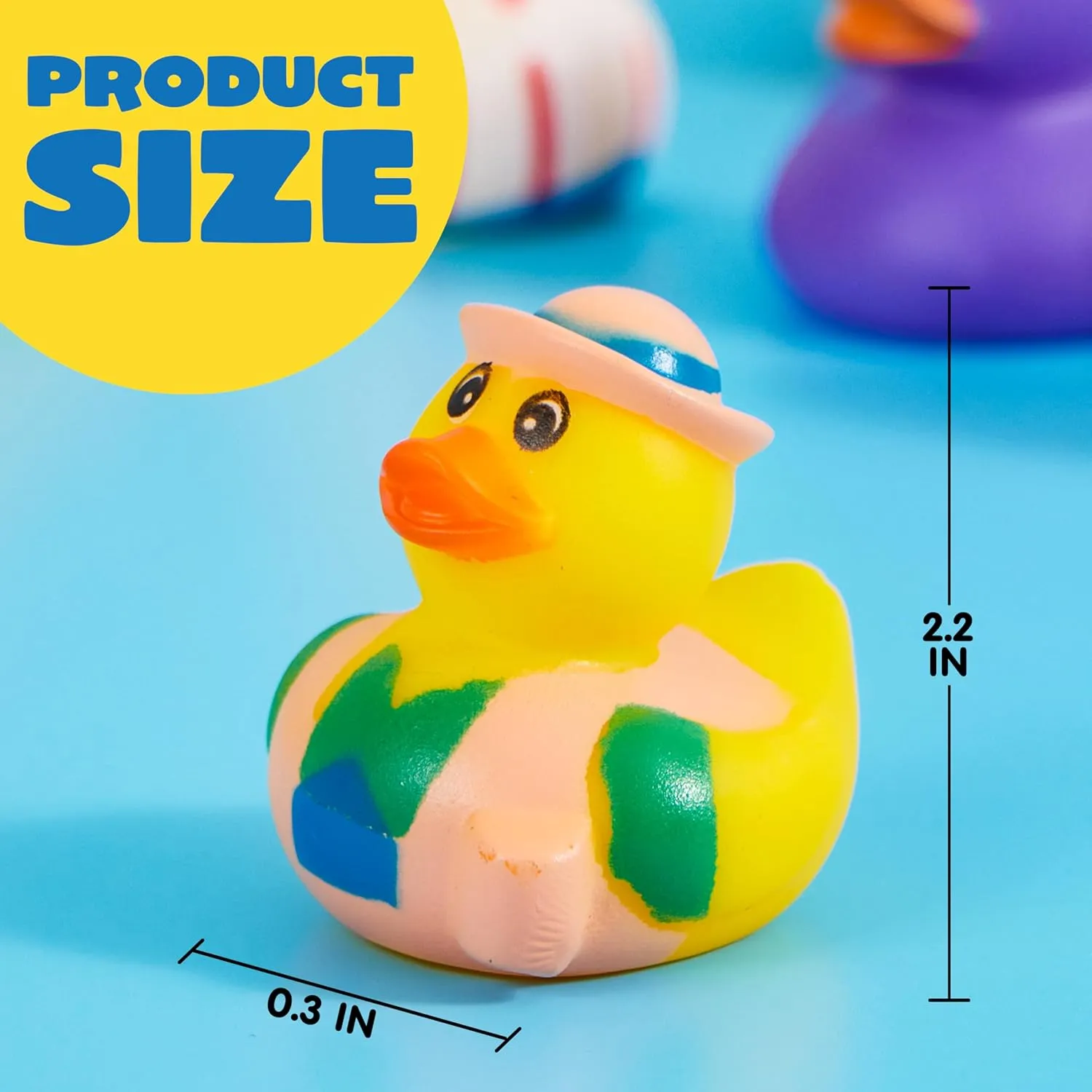 JOYIN 30 Pcs Rubber Ducks, Random Assortment Ducks Bulk with Mesh Carry Bag, Mini Rubber Duckies for Baby Bath Toys, Kids Toddler Summer Pool Toys Birthday Gifts Party Favors