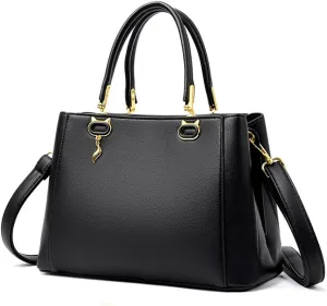JSEIAJB Women's Handbag Solid Color Leather Ladies Shoulder Crossbody Bags