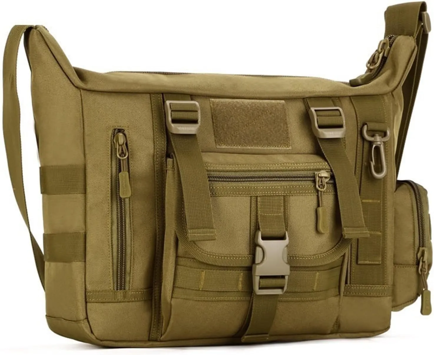 Jungle Leopard Tactical Camouflage Messenger Bag for Men Crossbody Military Laptop Sling Shoulder Bag(K308-BCP)