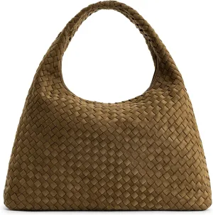 JW PEI Women's Iaura Faux Suede Woven Shoulder Bag