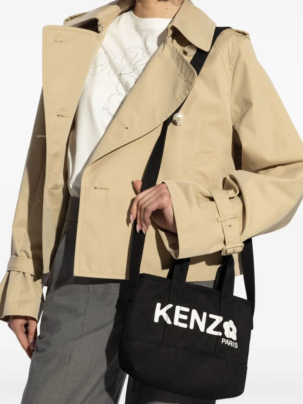 Kenzo Logo Small Canvas Tote Bag