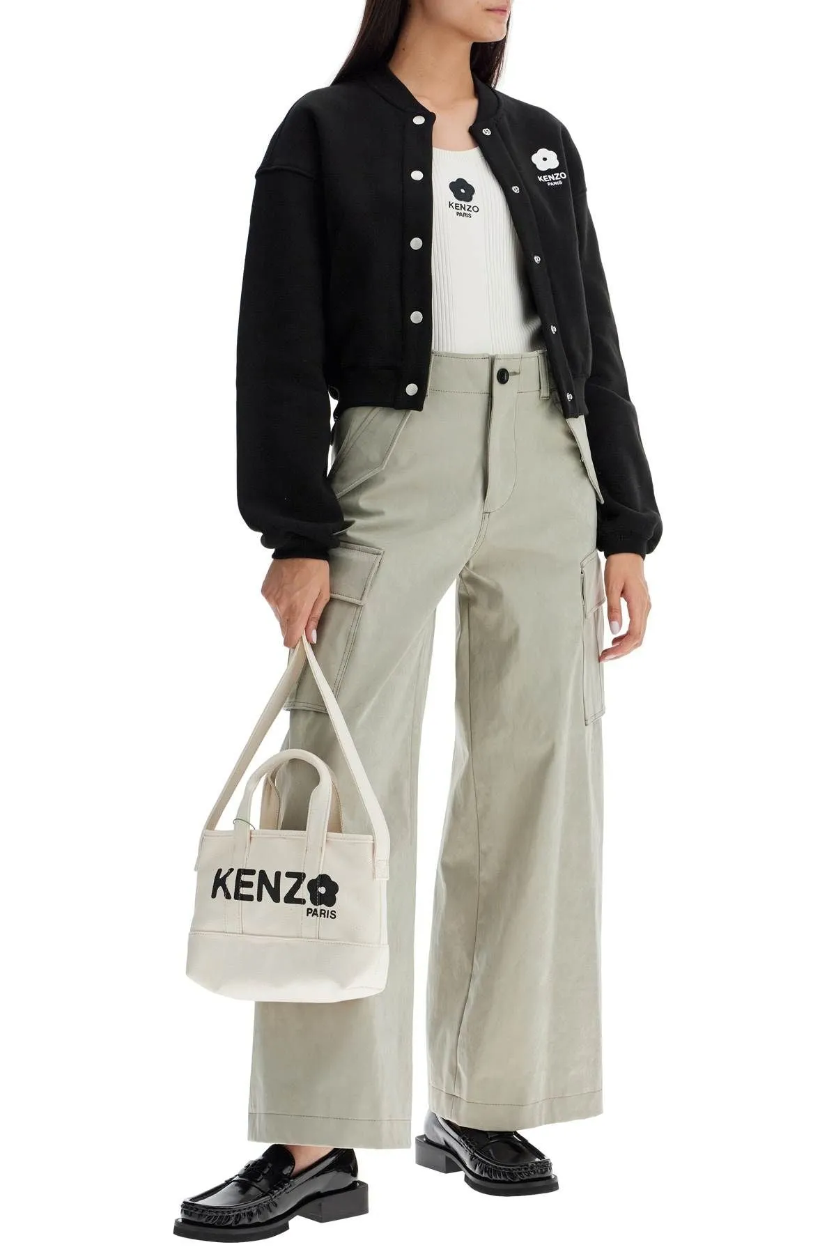 Kenzo Small Kenzo Utility Denim Tote Bag