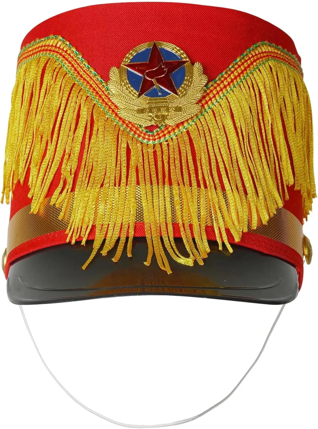 Kids Boys Girls Drum Major Team Uniform Drummer Tassel Jacket with Hat Marching Band Sets