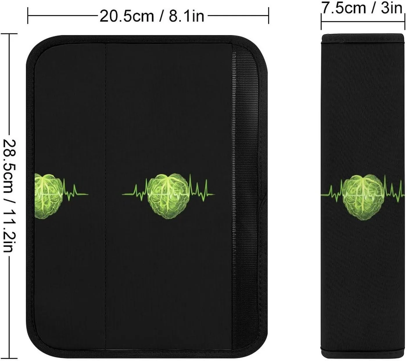 Kimchi Cabbage Car Seat Belt Pad Cover Printed Safety Belt Strap Shoulder Pad for Seatbelt Shoulder Bag 1PCS
