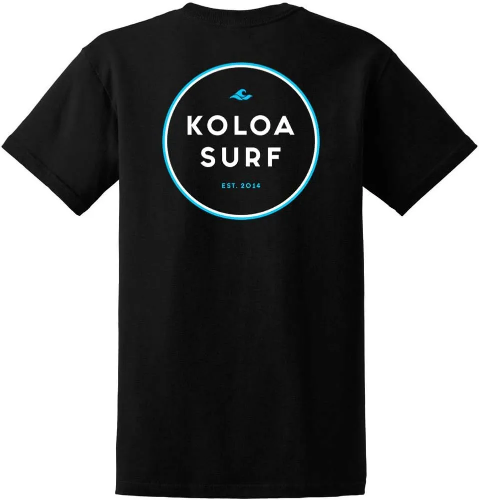 Koloa Surf Mens Original Circle Logo Heavy Cotton Tees in Reg, Big and Tall