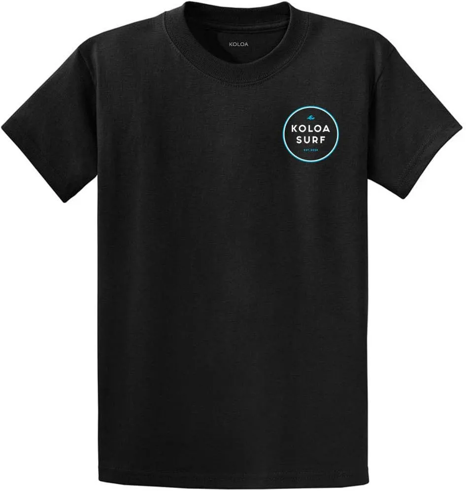 Koloa Surf Mens Original Circle Logo Heavy Cotton Tees in Reg, Big and Tall