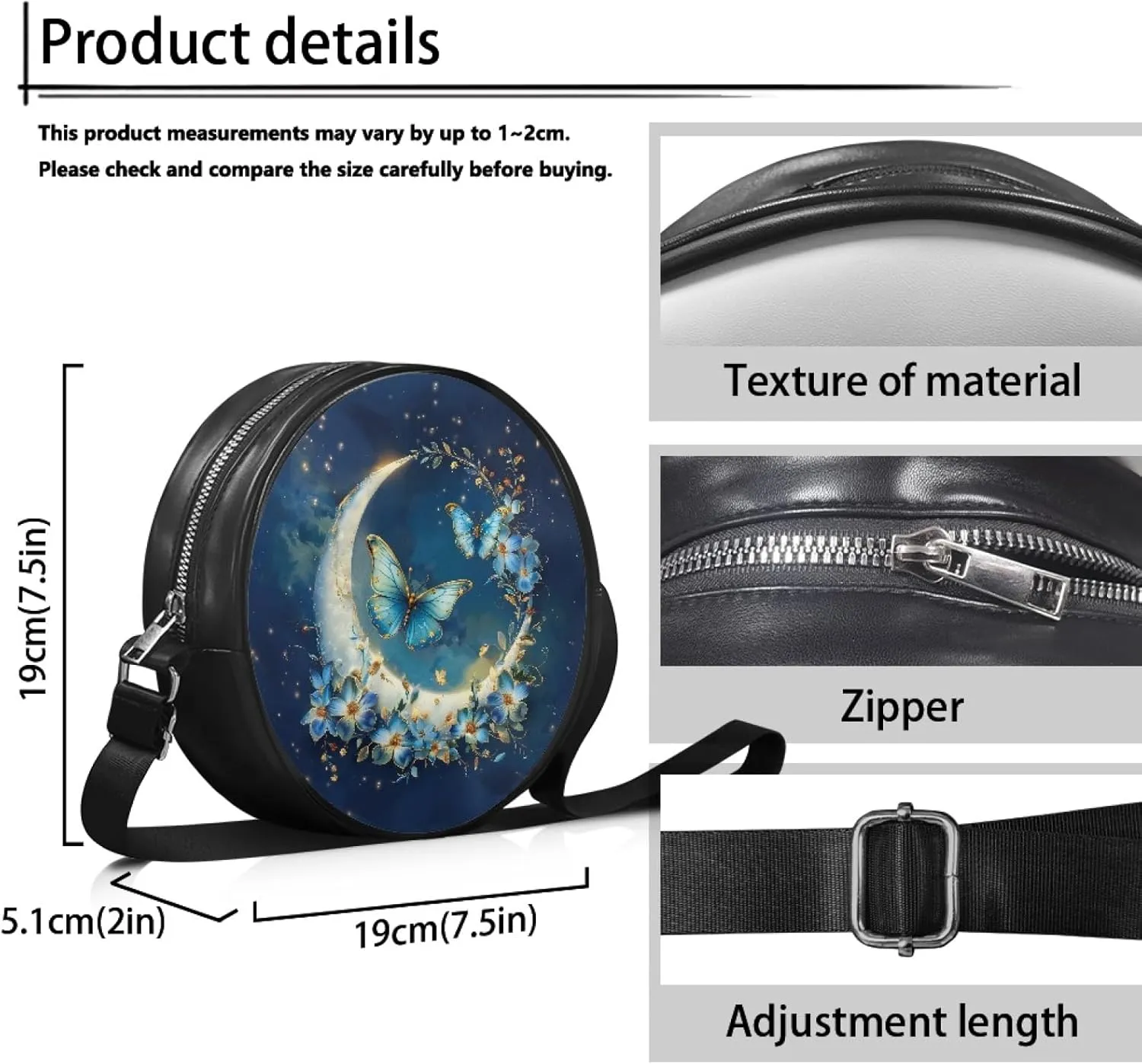 Ladies Cirlcle Crossbody Bag Women Cross Body Bag Adults Chest Bag