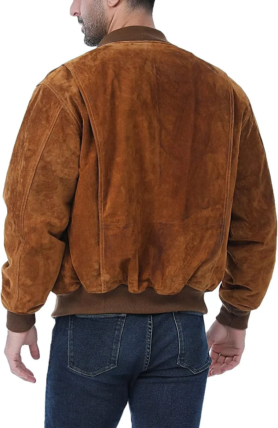 Landing Leathers Men WWII Suede Leather Tanker Jacket (Also available in Big & Tall)