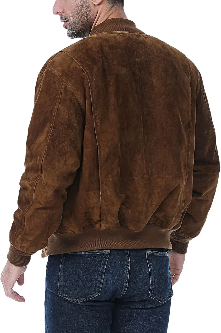 Landing Leathers Men WWII Suede Leather Tanker Jacket (Also available in Big & Tall)