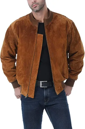 Landing Leathers Men WWII Suede Leather Tanker Jacket (Also available in Big & Tall)