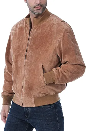 Landing Leathers Men WWII Suede Leather Tanker Jacket (Also available in Big & Tall)